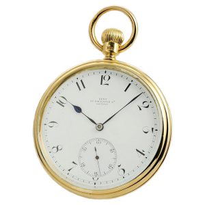Rare English 18K gold precision lever pocket watch Circa 1900