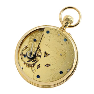 Rare English 18K gold precision lever pocket watch Circa 1900