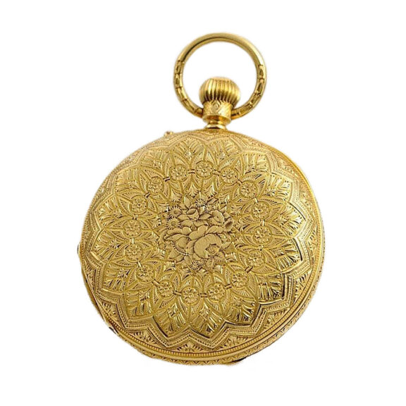 English decorative pocket watch with original box Circa 1860 English decorative pocket watch with original box Circa 1860