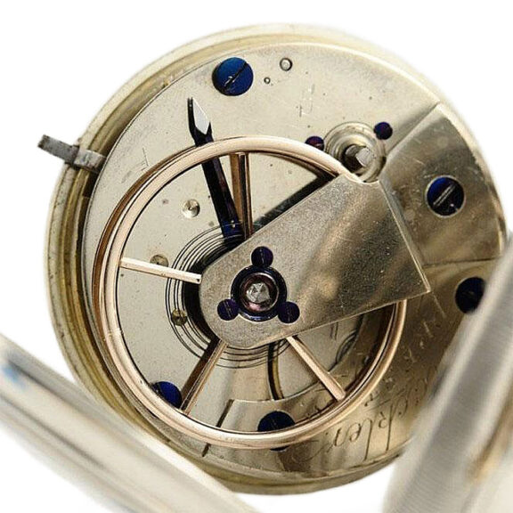 Unusual English watch with oversized five-arm balance Circa 1860 Unusual English watch with oversized five-arm balance Circa 1860
