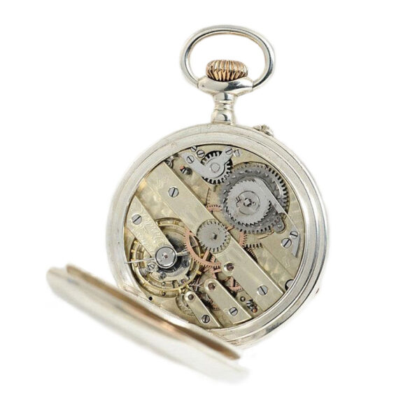 Rare Swiss pocket watch with unusual crown wind Circa 1900 Rare Swiss pocket watch with unusual crown wind Circa 1900