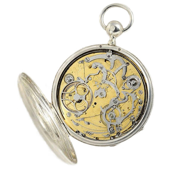 French rare silver quarter repeating pocket watch Circa 1820 French rare silver quarter repeating pocket watch Circa 1820