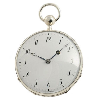 French rare silver quarter repeating pocket watch Circa 1820