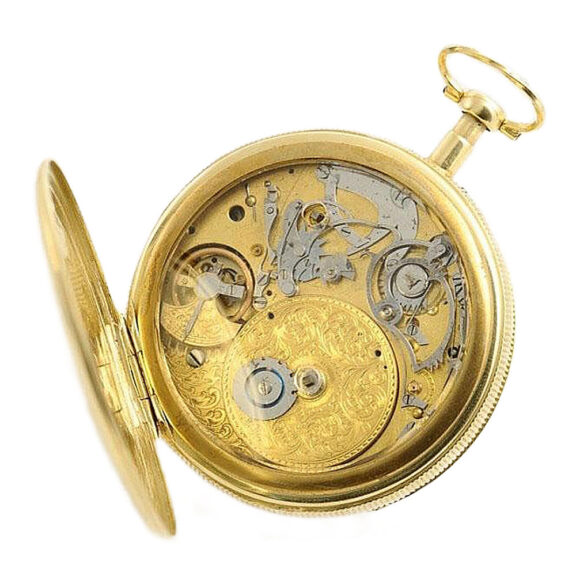 Swiss gold quarter repeating musical watch Circa 1830 Swiss gold quarter repeating musical watch Circa 1830