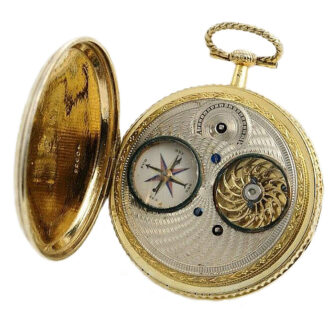Rare Swiss watch with regulator dial and compass Circa 1820