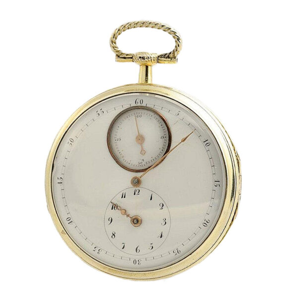 Rare Swiss watch with regulator dial and compass Circa 1820