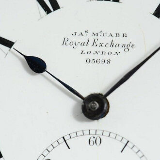Fine English 18K gold open faced lever watch Circa 1867
