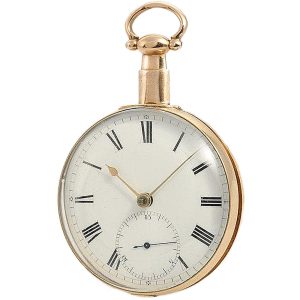 English fine 18K rose gold lever pocket watch Circa 1832