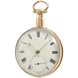 English fine 18K rose gold lever pocket watch Circa 1832