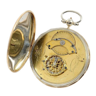 French elegant silver open faced verge pocket watch Circa 1820