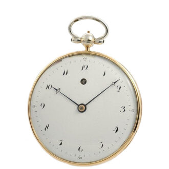 French elegant silver open faced verge pocket watch Circa 1820