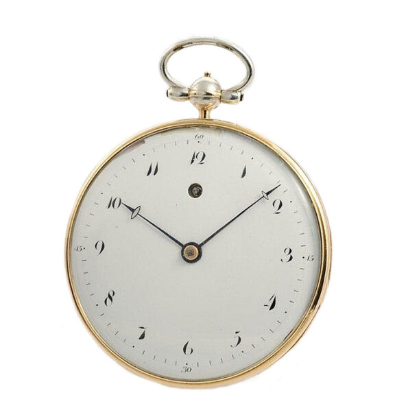 French elegant silver open faced verge pocket watch Circa 1820