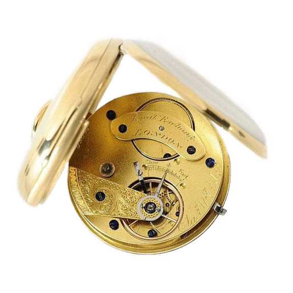 Rare English 18K gold open faced lever watch Circa 1861 Rare English 18K gold open faced lever watch Circa 1861