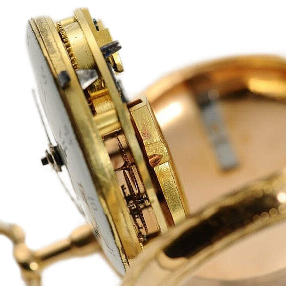 Swiss automatic winding cylinder pocket watch Circa 1790 Swiss automatic winding cylinder pocket watch Circa 1790