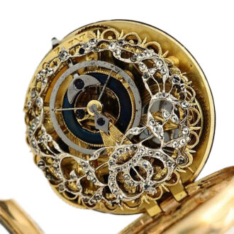 French gold skeletonized verge pocket watch Circa 1780 French gold skeletonized verge pocket watch Circa 1780