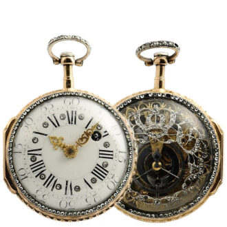 French gold skeletonized verge pocket watch Circa 1780 French gold skeletonized verge pocket watch Circa 1780