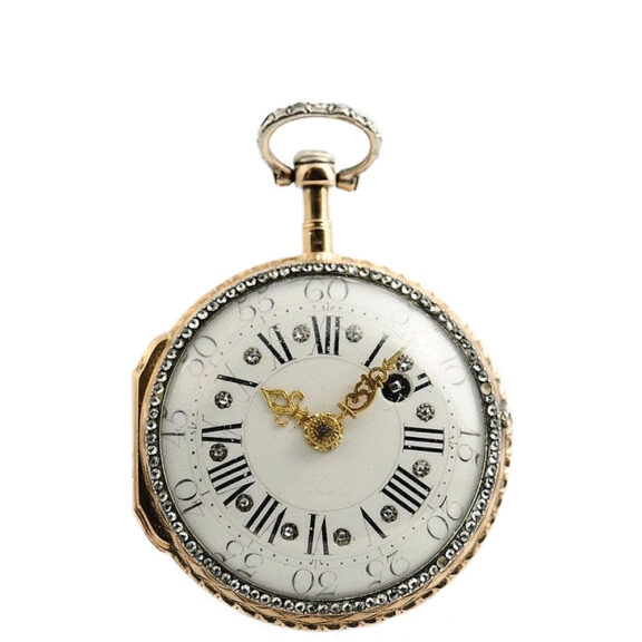 French gold skeletonized verge pocket watch Circa 1780 French gold skeletonized verge pocket watch Circa 1780