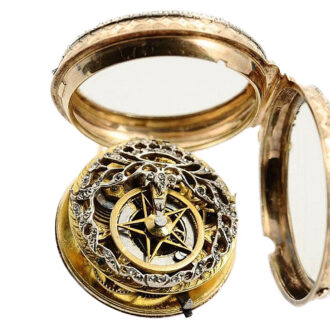 French gold skeletonized verge pocket watch Circa 1780