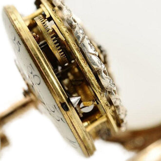 French gold skeletonized verge pocket watch Circa 1780