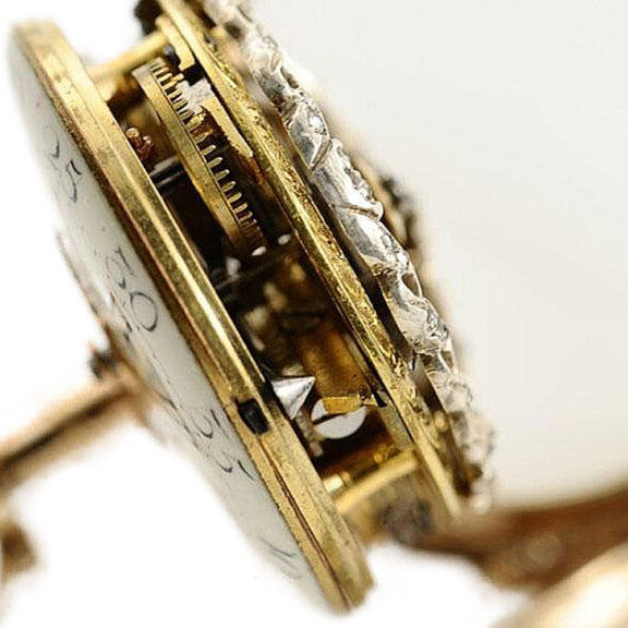 French gold skeletonized verge pocket watch Circa 1780 French gold skeletonized verge pocket watch Circa 1780