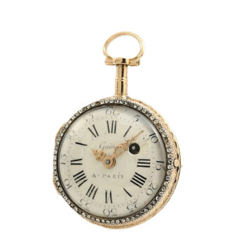 French gold skeletonized verge pocket watch Circa 1780