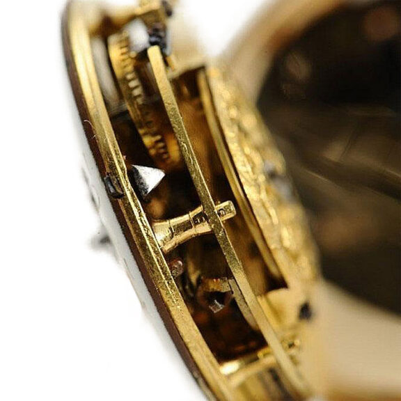 French double cased gold enamel verge watch circa 1770 French double cased gold enamel verge watch circa 1770