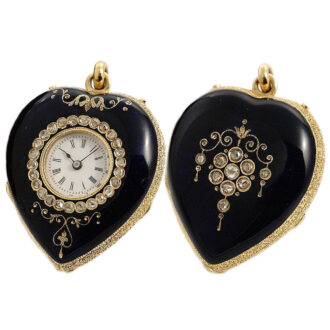 Swiss miniature watch in the shape of a heart Circa 1860