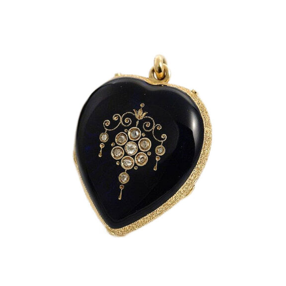 Swiss miniature watch in the shape of a heart Circa 1860 Swiss miniature watch in the shape of a heart Circa 1860