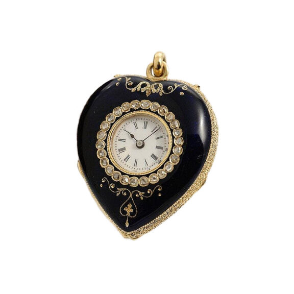 Swiss miniature watch in the shape of a heart Circa 1860 Swiss miniature watch in the shape of a heart Circa 1860
