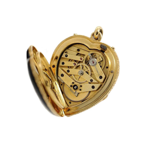 Swiss miniature watch in the shape of a heart Circa 1860 Swiss miniature watch in the shape of a heart Circa 1860