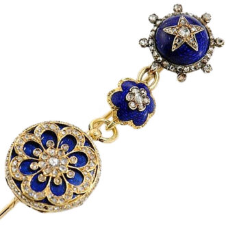 Swiss lady's miniature gold enamel pendant watch Circa 1840