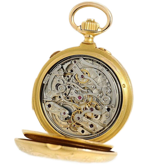 Extremely rare French gold complicated lever watch Circa 1900 Extremely rare French gold complicated lever watch Circa 1900
