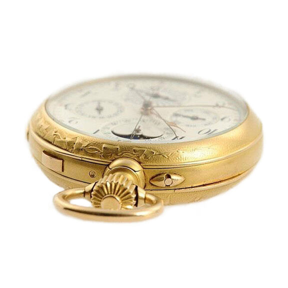 Extremely rare French gold complicated lever watch Circa 1900 Extremely rare French gold complicated lever watch Circa 1900