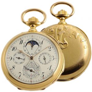 Extremely rare French gold complicated lever watch Circa 1900