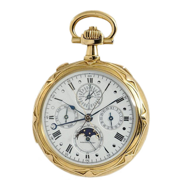 Important Swiss 1 Carat gold complicated lever watch Circa 1902 Important Swiss 18 Carat gold complicated lever watch Circa 1902
