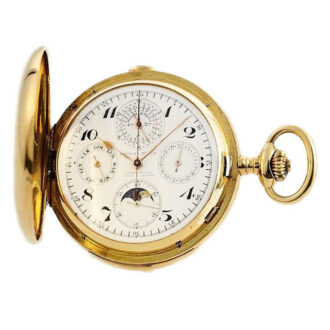 Swiss gold minute repeating watch with chronograph Circa 1890