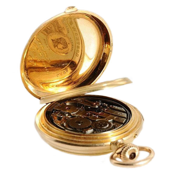 Swiss gold astronomical repeating calendar watch Circa 1877 Swiss gold astronomical repeating calendar watch Circa 1877