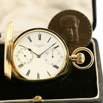 English precision watch with power reserve indicator Circa 1896