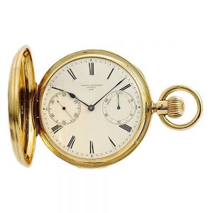 English precision watch with power reserve indicator Circa 1896
