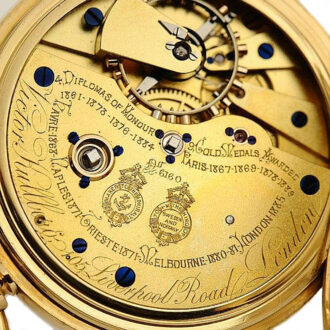 English precision watch with power reserve indicator Circa 1896