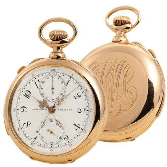 Swiss minute repeating split seconds chronograph Circa 1900