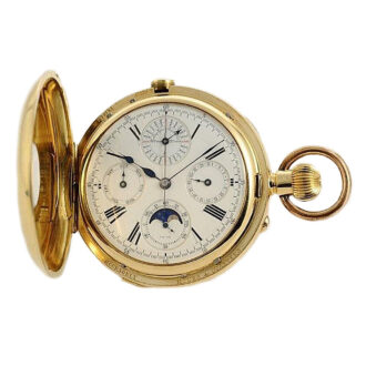 Swiss perpetual calendar repeating chronograph Circa 1900