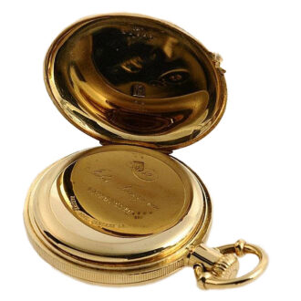 Danish gold watch with patented Jürgensen bow setting circa 1868 Danish gold watch with patented Jürgensen bow setting circa 1868