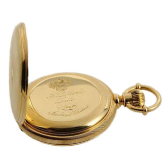Swiss rare hunting cased pocket watch with calendar Circa 1850