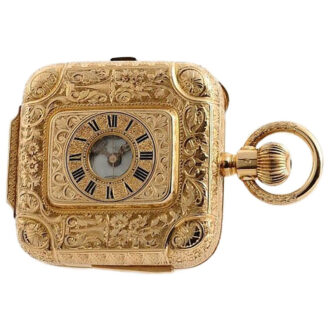 Rare Swiss square quarter repeating chronograph Circa 1900