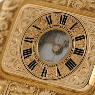 Rare Swiss square quarter repeating chronograph Circa 1900