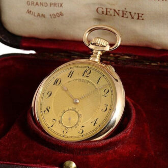 Swiss quarter repeating pocket watch with original box Circa 1915