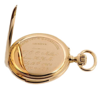Swiss quarter repeating pocket watch with original box Circa 1915