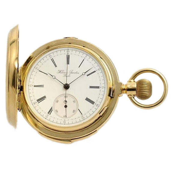 Swiss full hunter minute repeating chronograph Circa 1890
