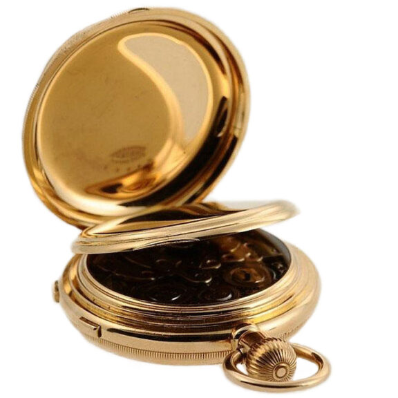 Swiss gold resettable split seconds chronograph Circa 1865 Swiss gold resettable split seconds chronograph Circa 1865